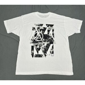 Linkin Park A Thousand Suns‎ Band Tee T-Shirt XXL White Tultex Metal Y2K 2010